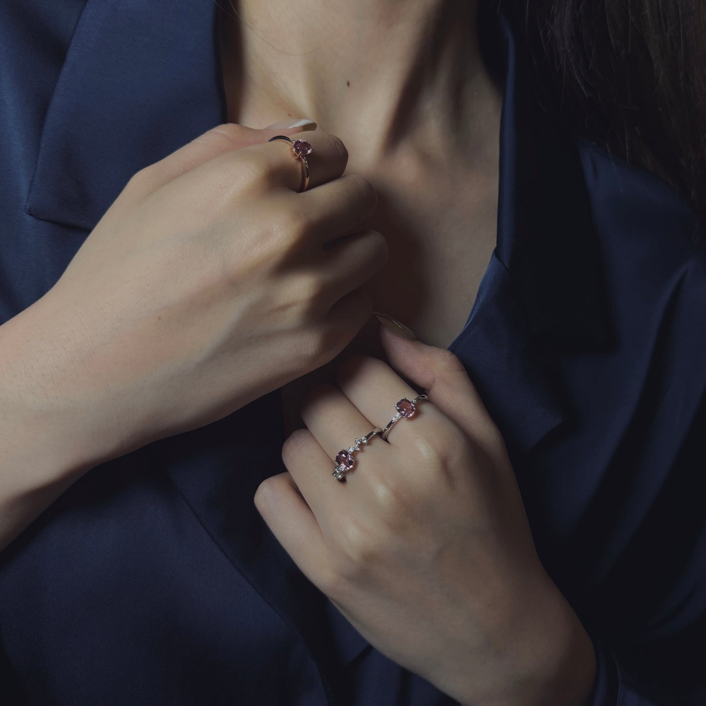 Roselle Oval Spinel Ring