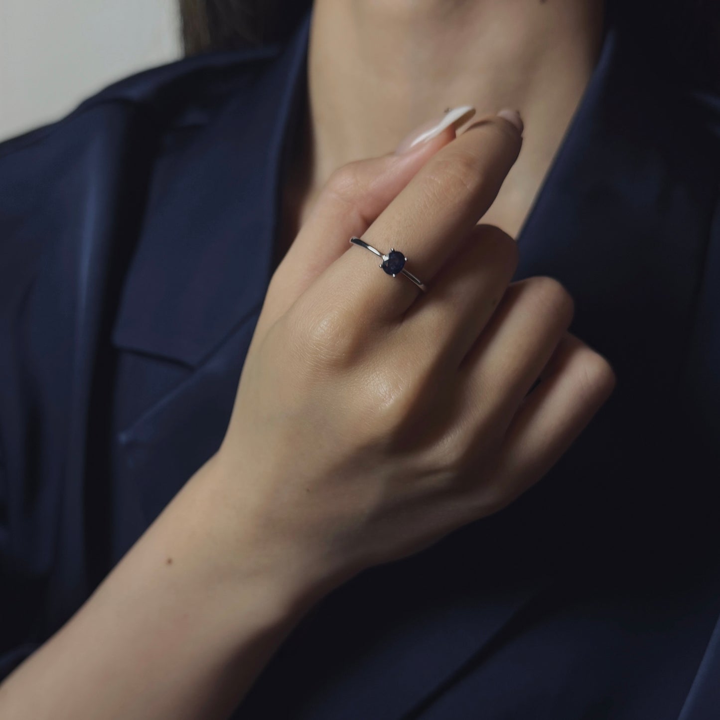 Nocturne Oval Sapphire Ring