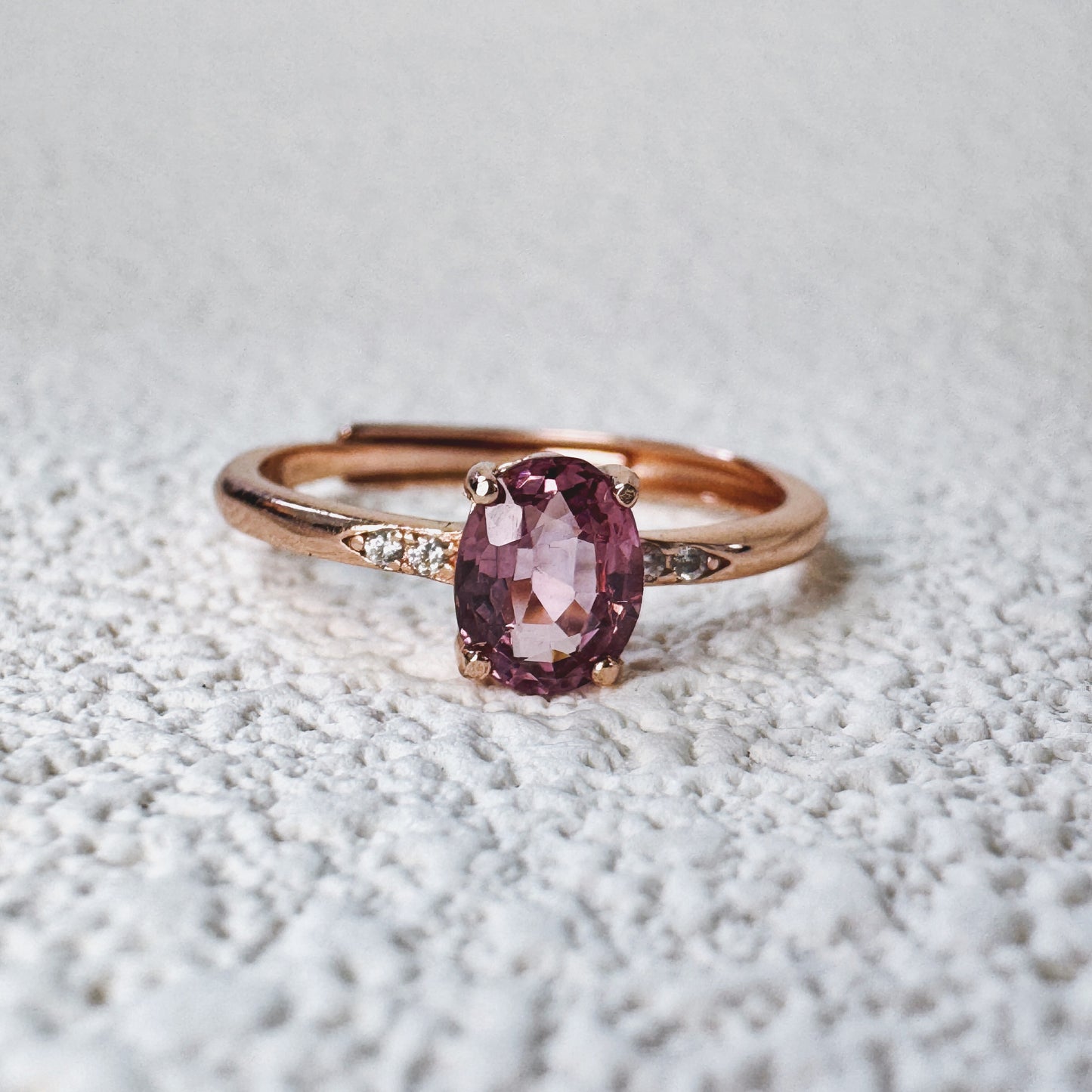 Roselle Oval Spinel Ring