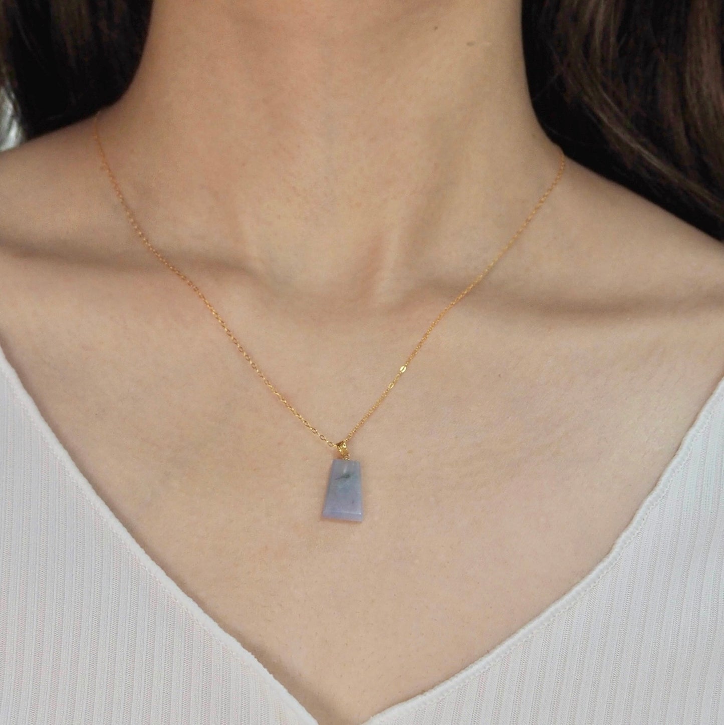 18k Lavender Jadeite Pendant
