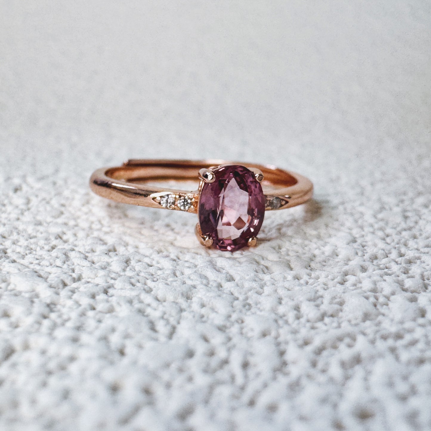 Roselle Oval Spinel Ring