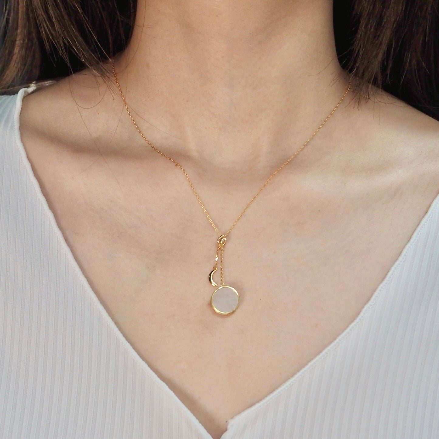 18k Lunar Jadeite Pendant