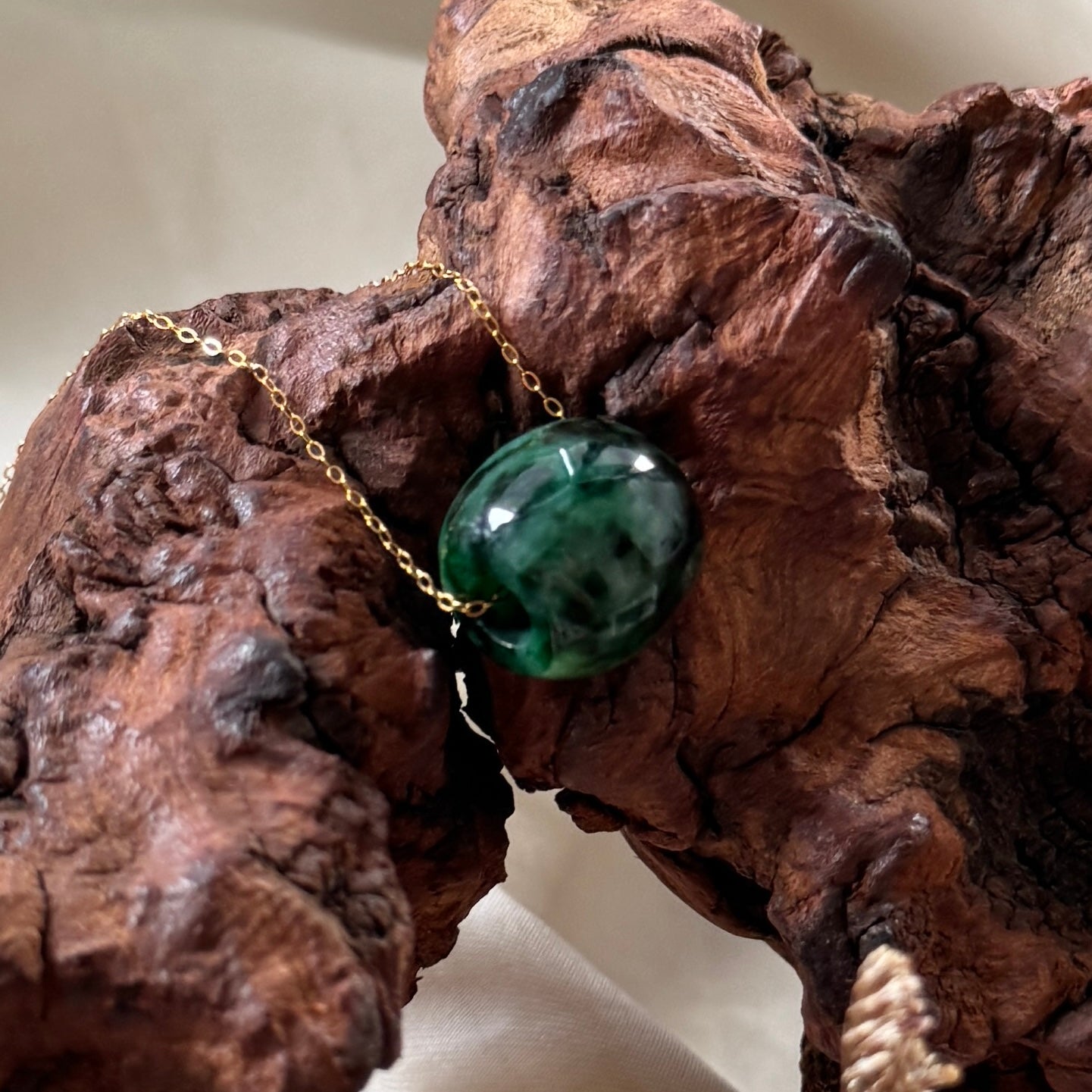 Sen Jadeite Barrel Necklace