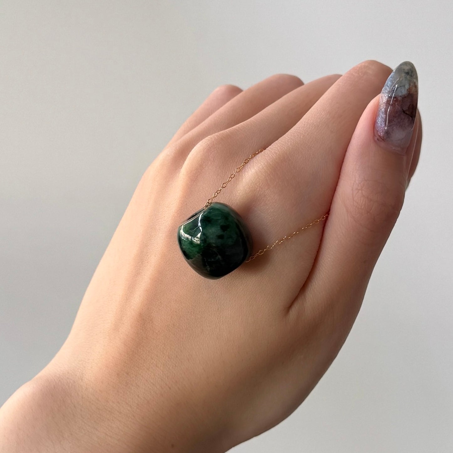Sen Jadeite Barrel Necklace