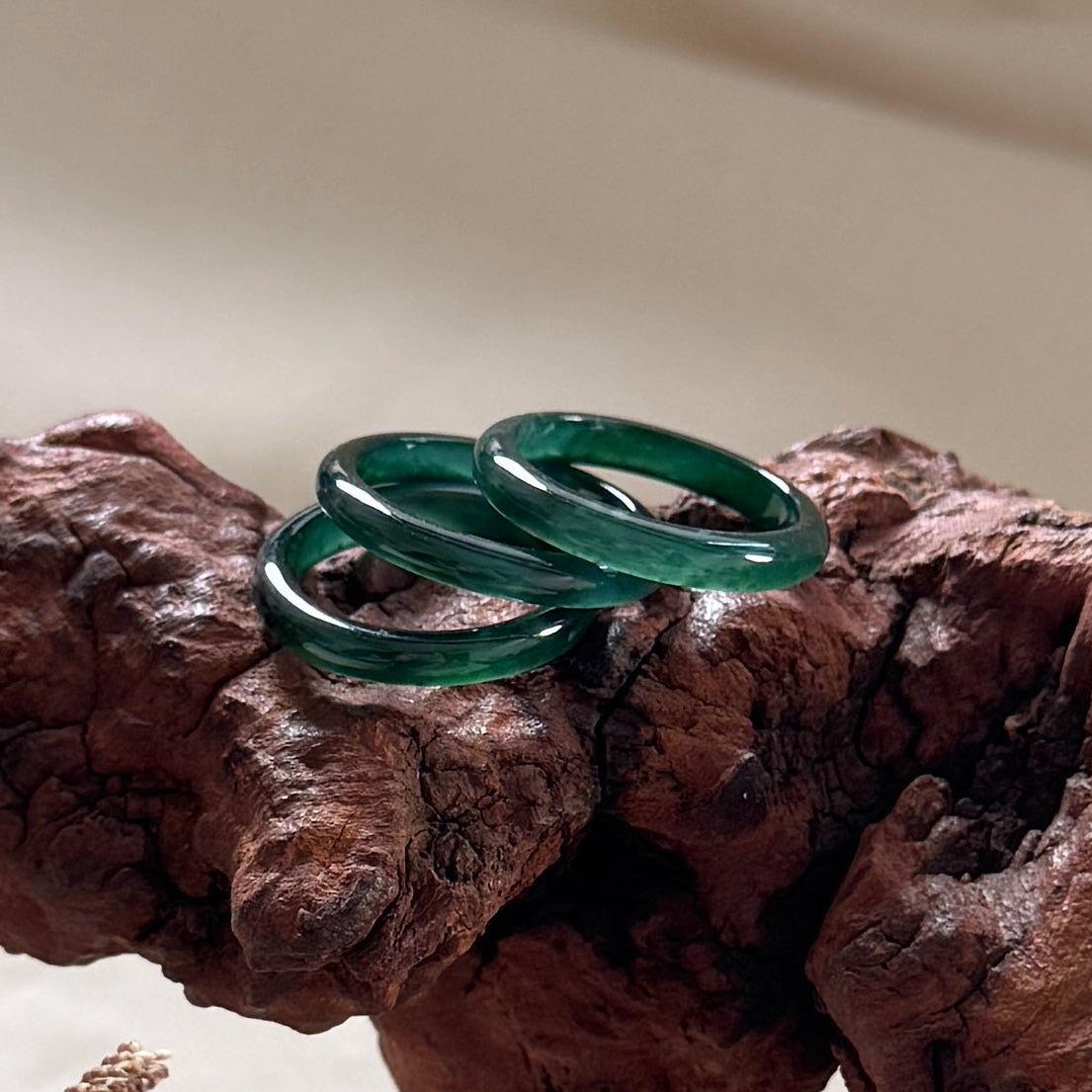 Qing Jadeite Rings