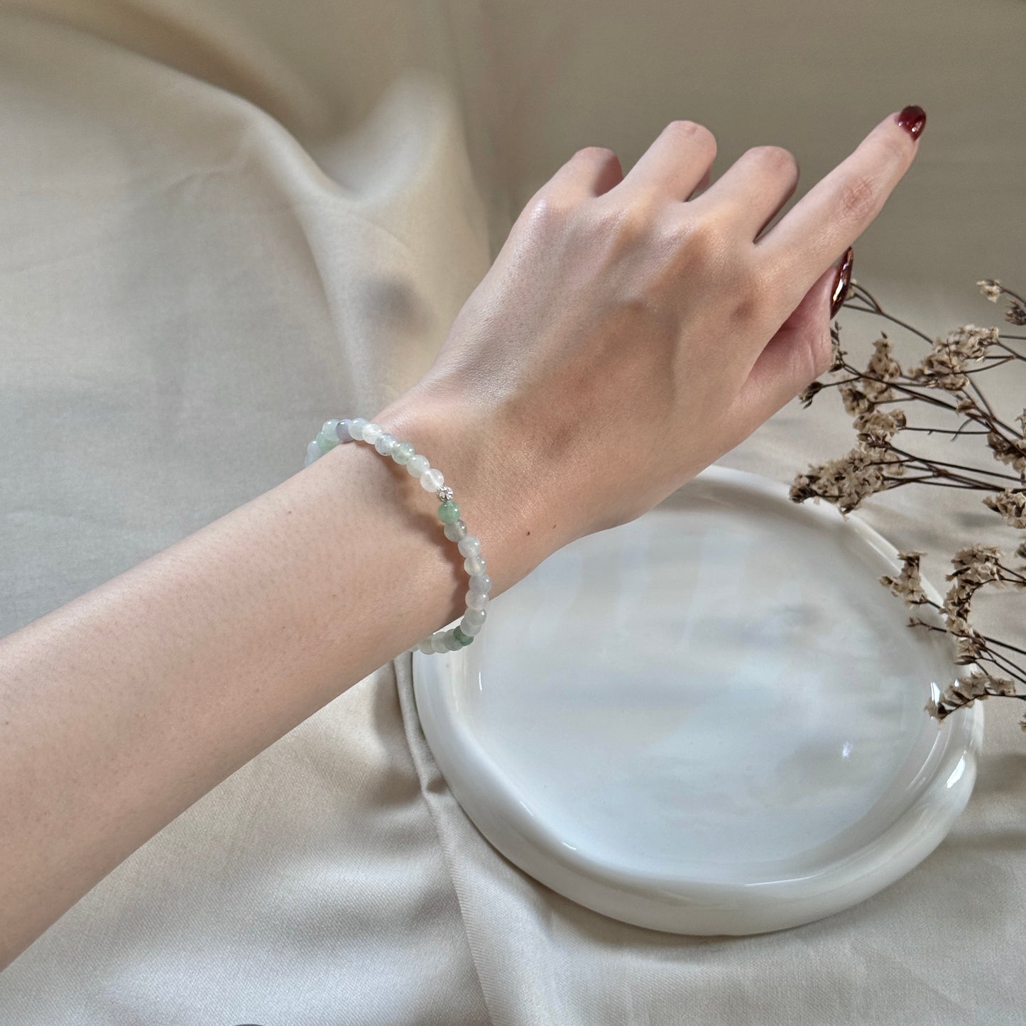 Macaron Beaded Jadeite Bracelet