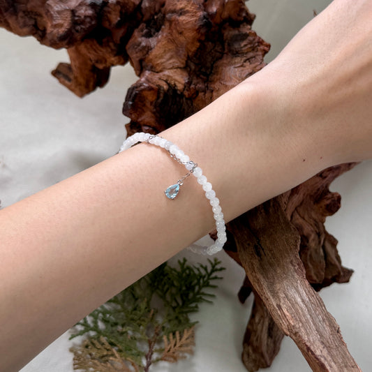 STACK | Teardrop Topaz x Jadeite Beaded Bracelet