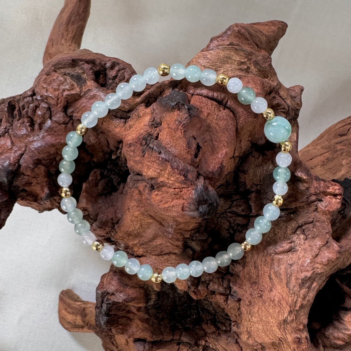 STACK | Petite Green Jadeite Beaded Bracelet