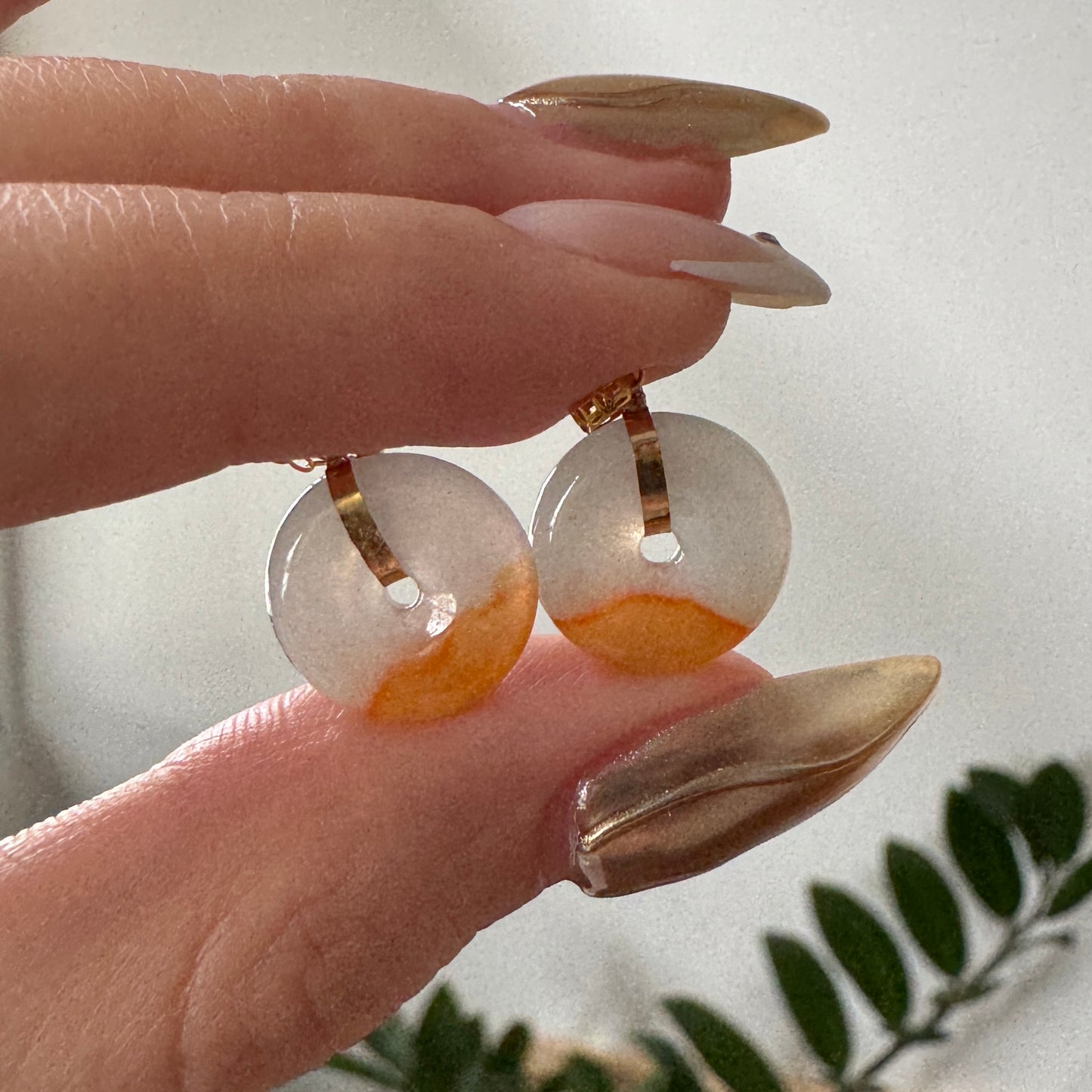 18k Amber Jadeite Necklace