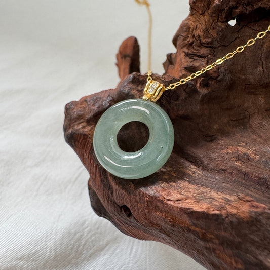 ĀN | Sage Doughnut Jadeite Necklace
