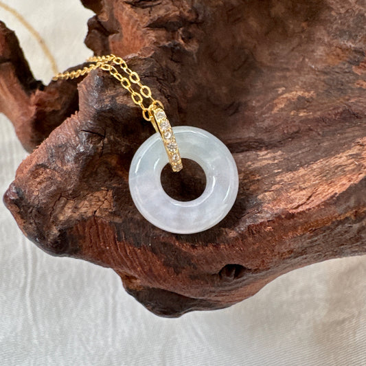 ĀN | Milky Jadeite Doughnut Necklace