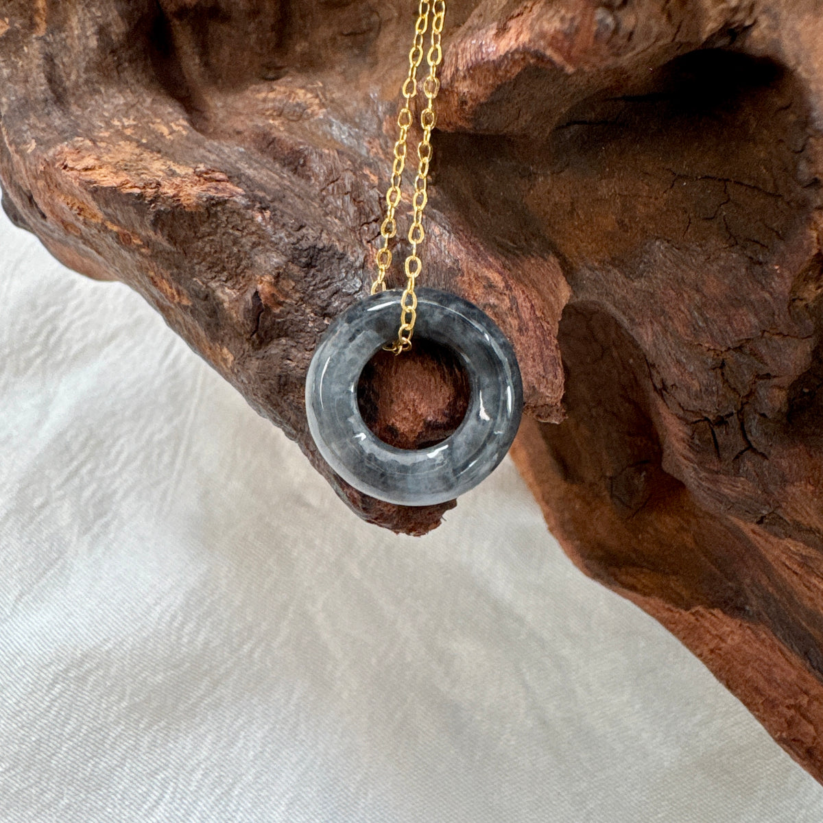 ĀN | Wuji Jadeite Doughnut Necklace