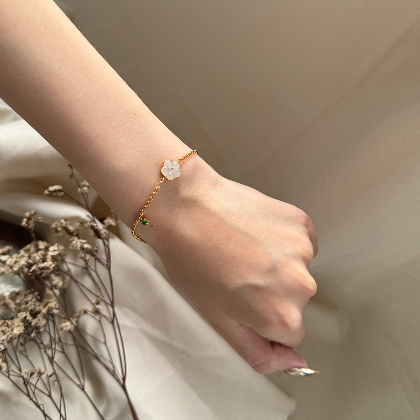Fleurie Jadeite Bracelet