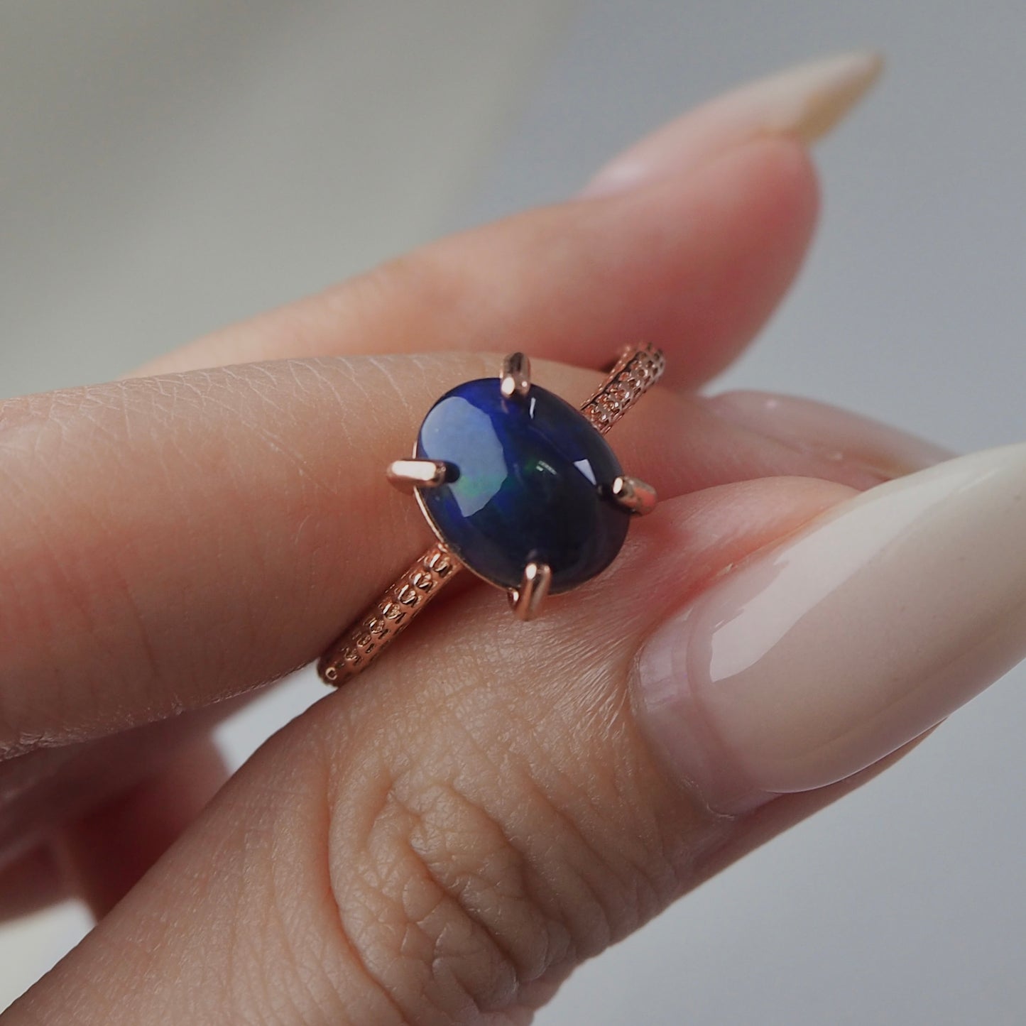 Black Opal Ring