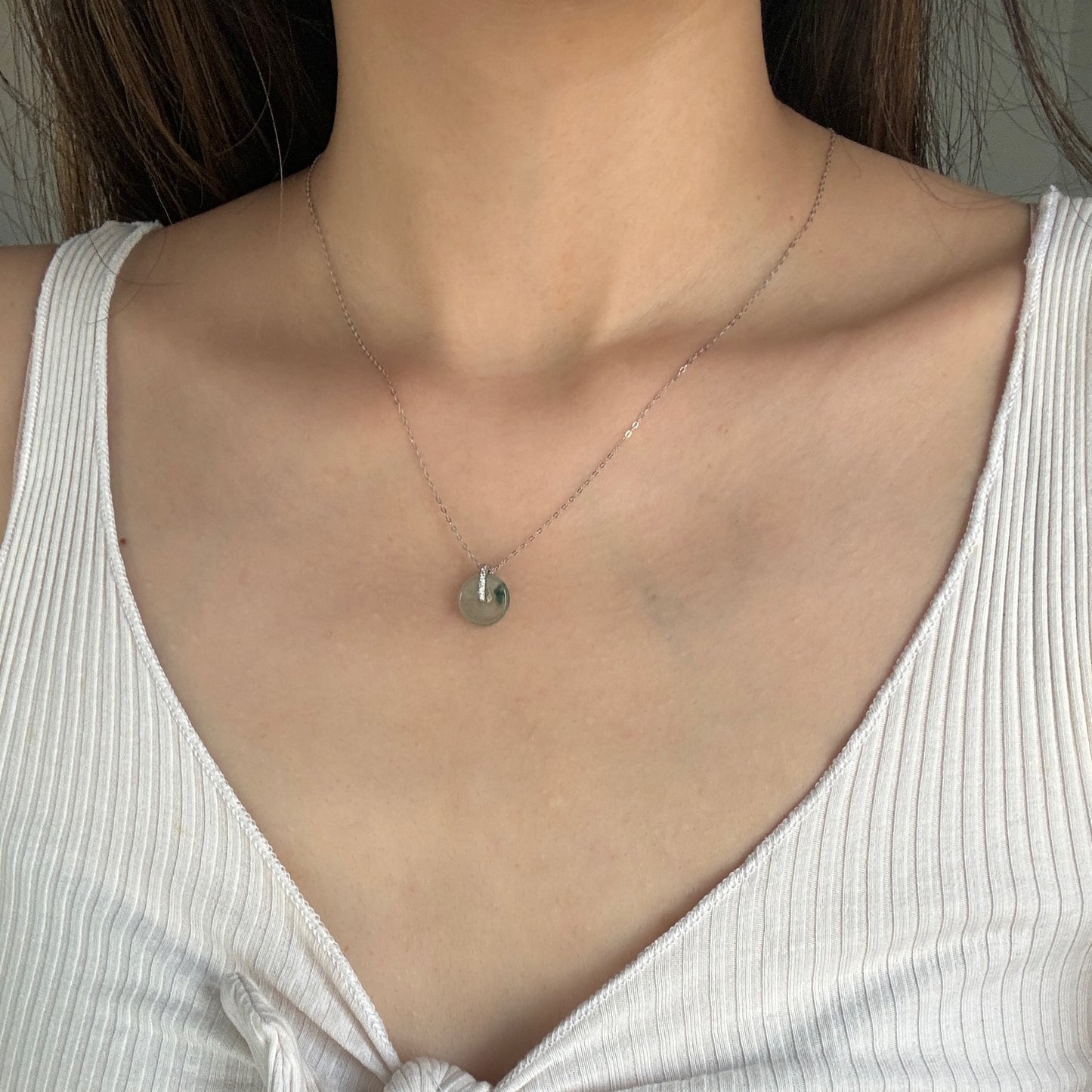 Petite Doughnut Jadeite Necklace