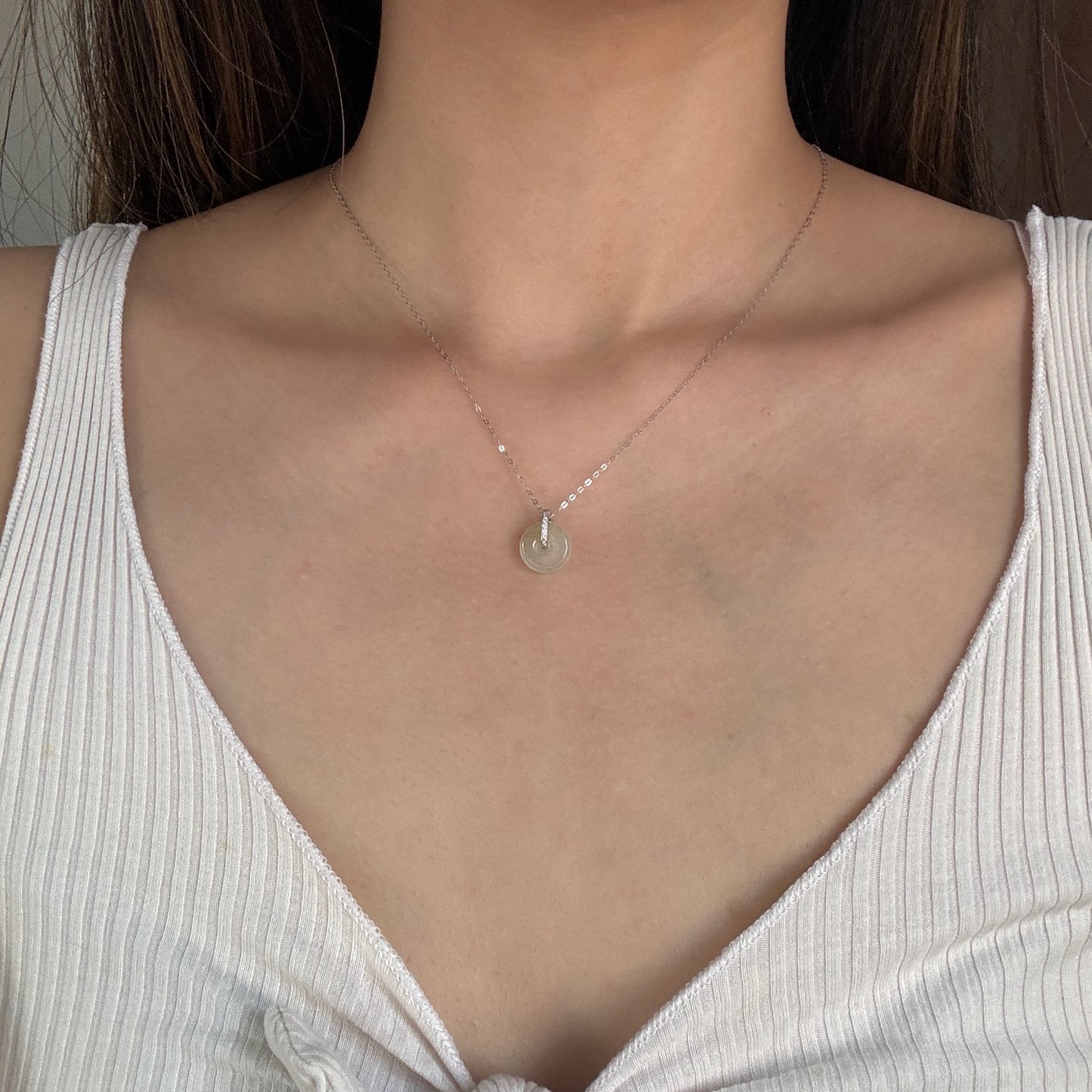 Petite Doughnut Jadeite Necklace
