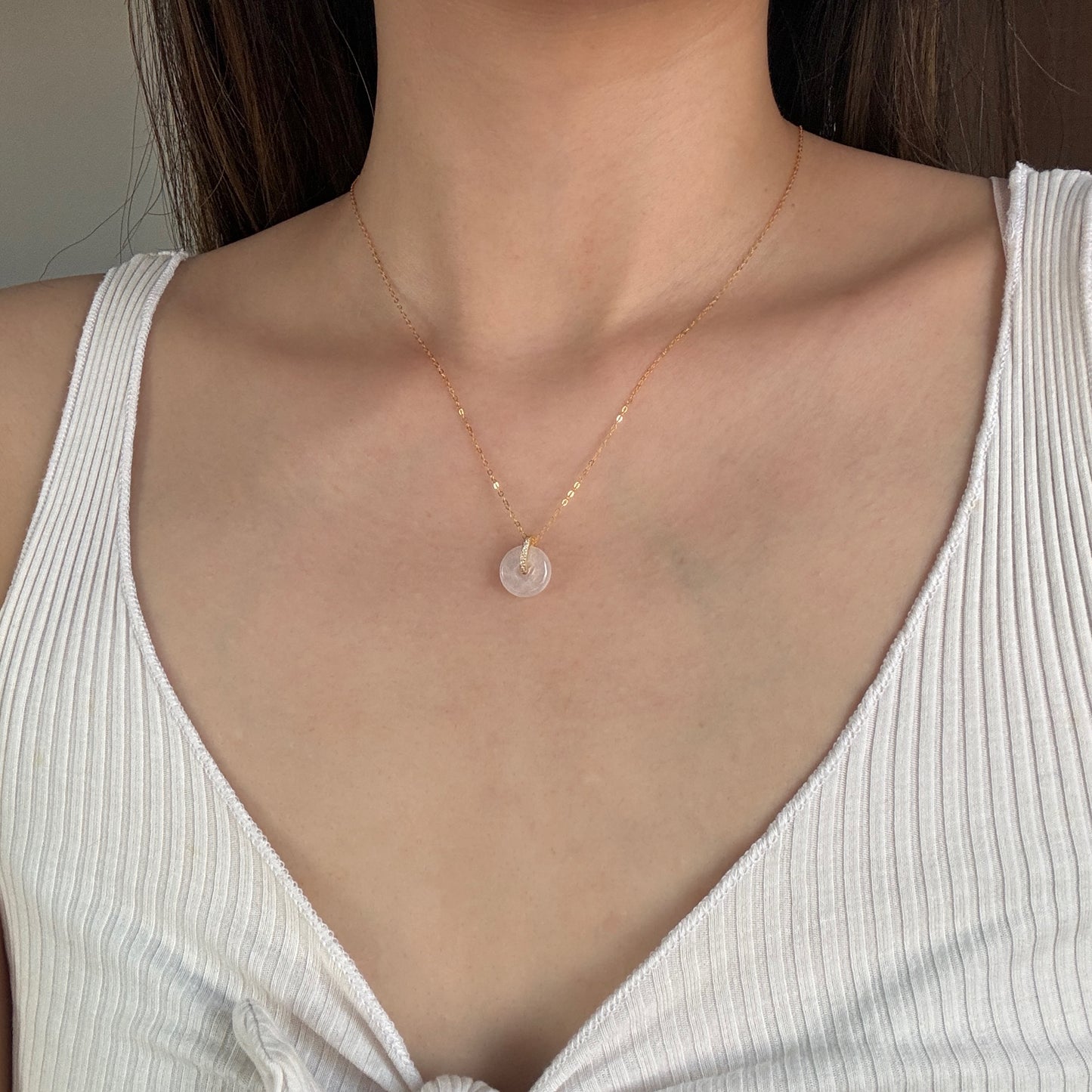 Petite Doughnut Jadeite Necklace