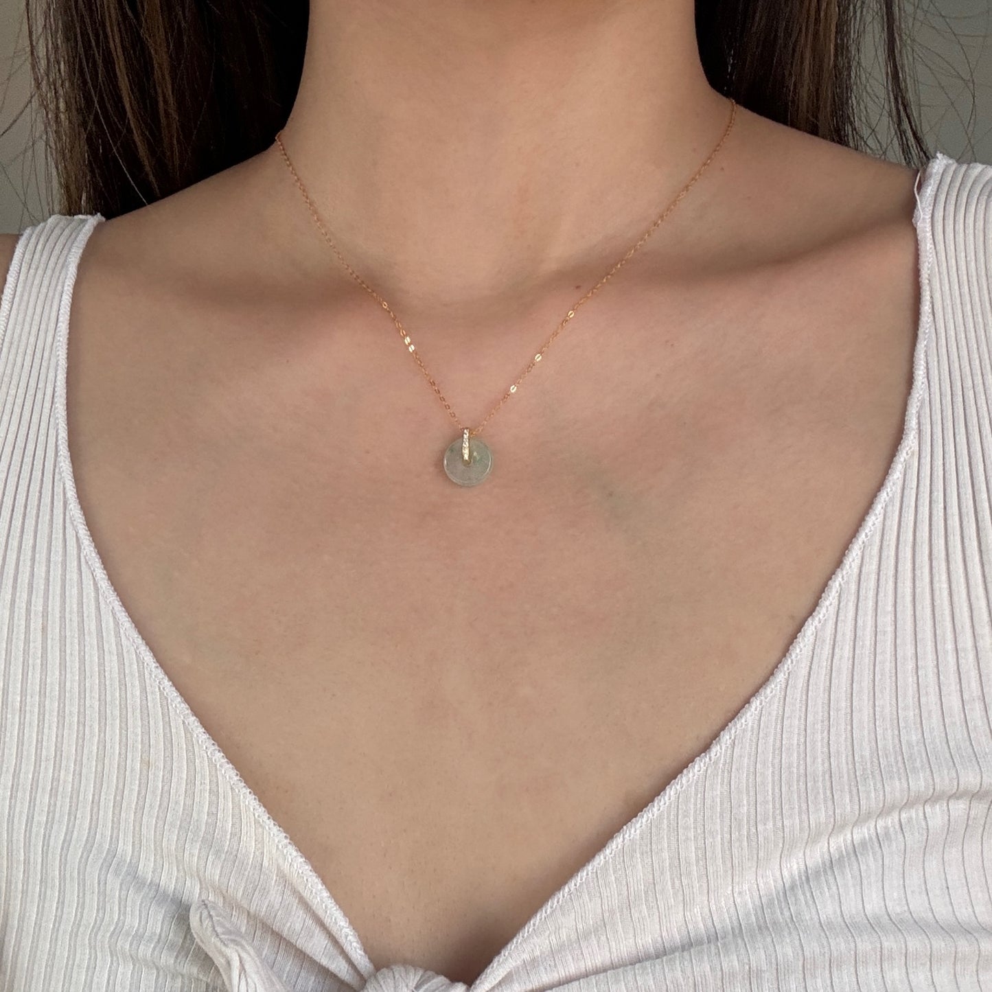 Petite Doughnut Jadeite Necklace