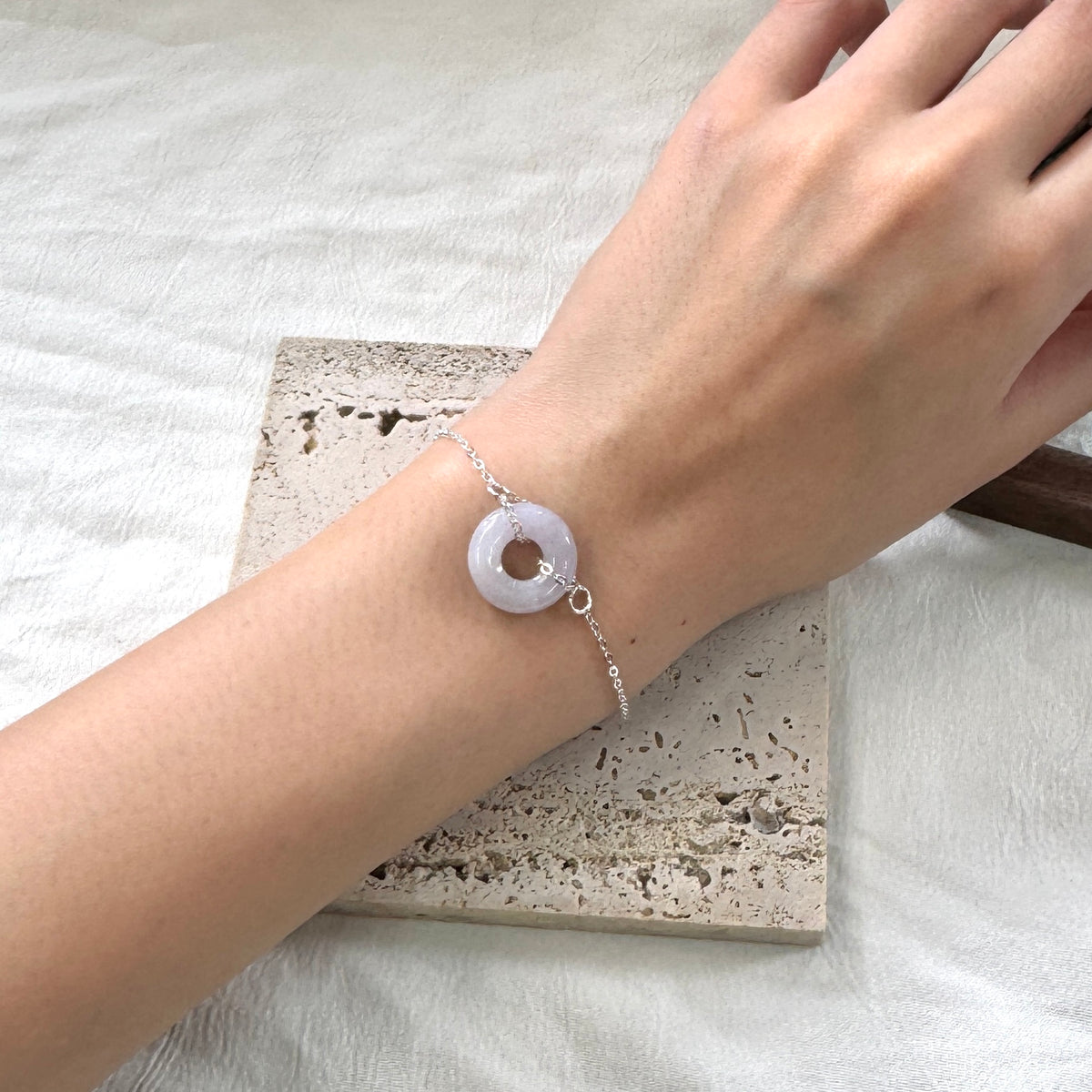 STAPLE | Lavender Doughnut Jadeite Bracelet