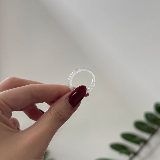 STAPLE | Skinny White Jadeite Ring