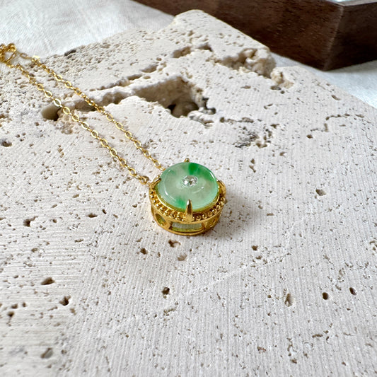 STAPLE | Petite Jadeite Doughnut Necklace (Green I)