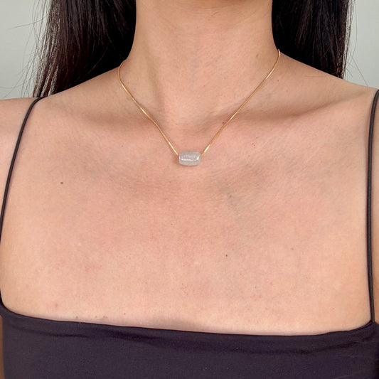 STAPLE | Barrel Jadeite Necklace (Slim)