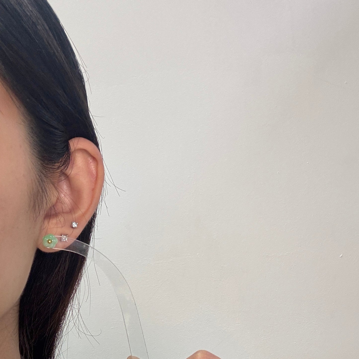 Floret Jadeite Earrings- Green