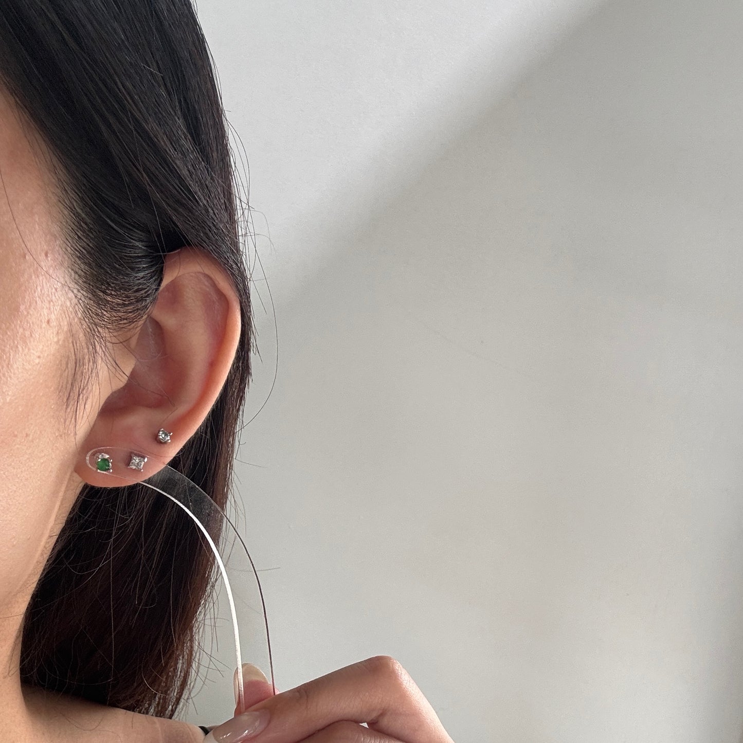 Mini Green Jadeite Earrings