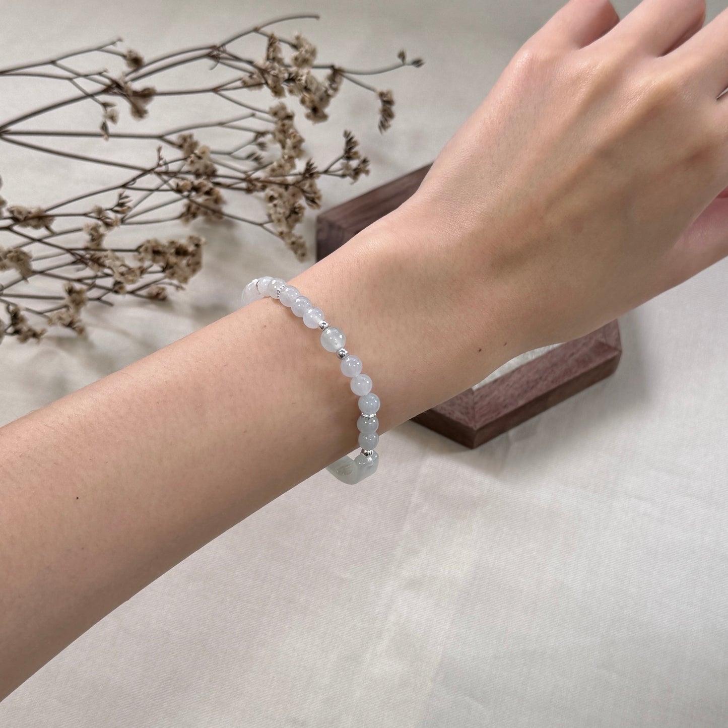 Misty Half-Bangle Jadeite Bracelet
