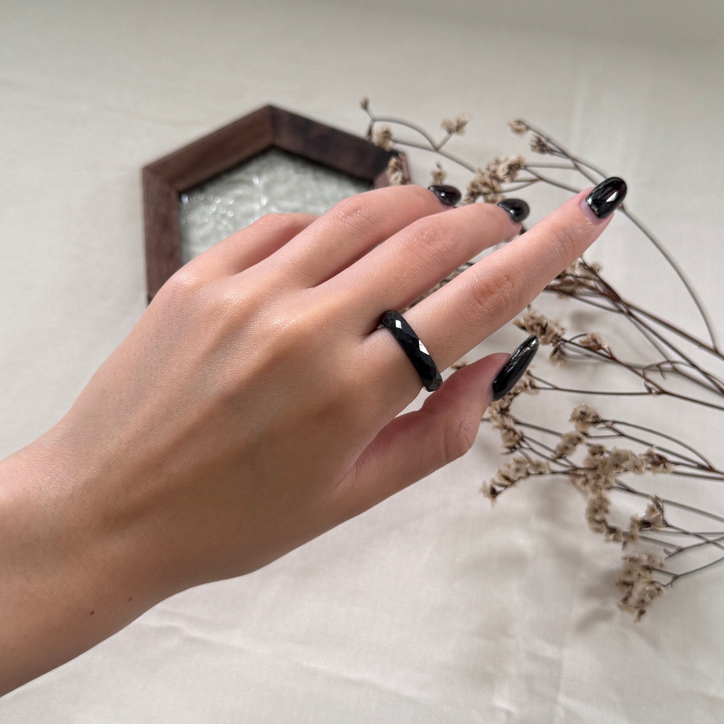 Faceted Jadeite Rings