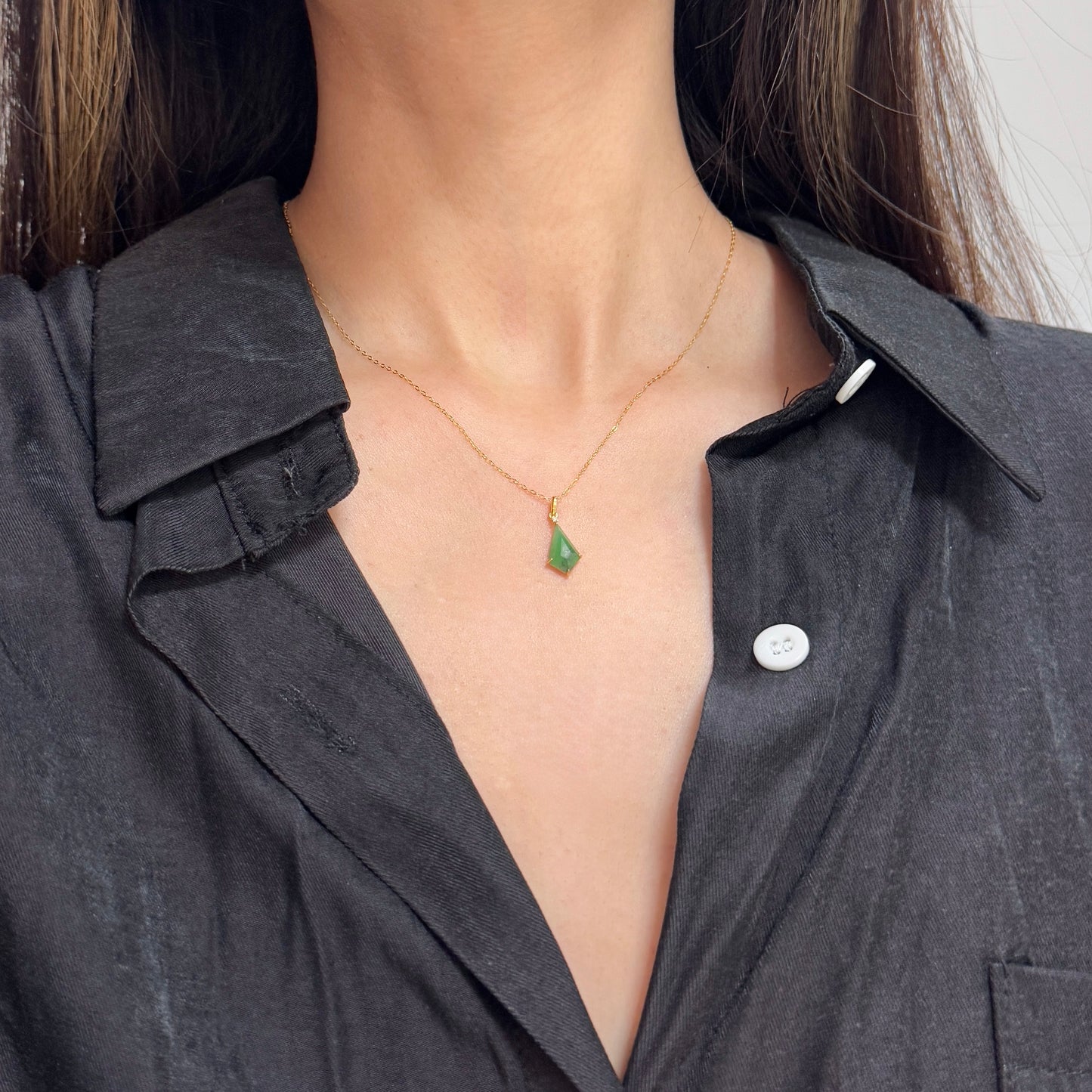 18k Horizon Jadeite Pendant
