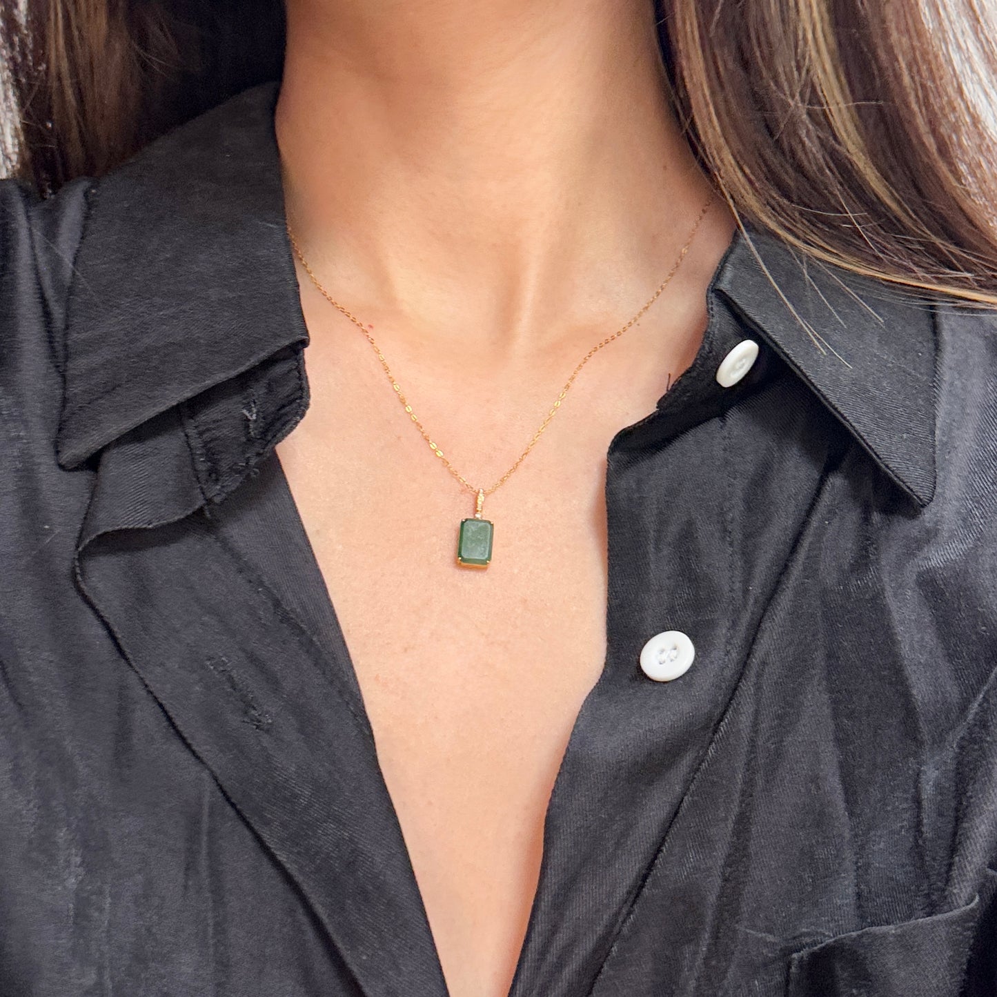 18k Serene Jadeite Pendant