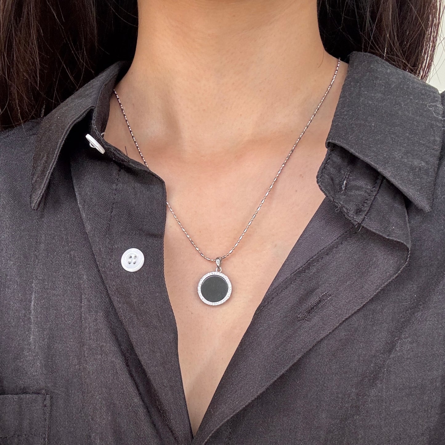 Round Omphacite Jadeite Necklace (01)