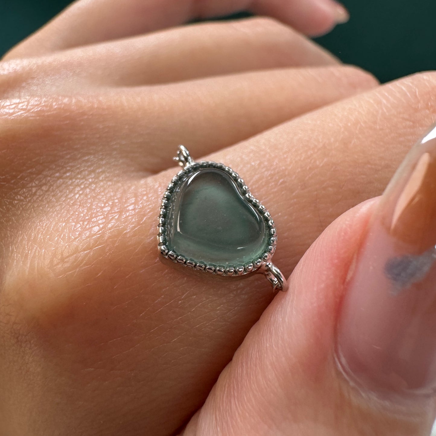 Cherie Jadeite Chain Ring
