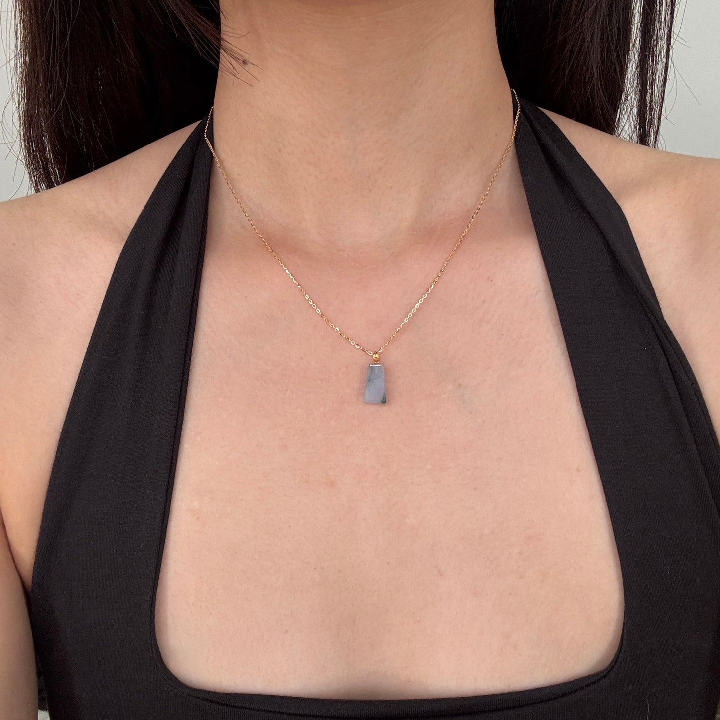 18k Gold Periwinkle Trapeze Jadeite Pendant (02)