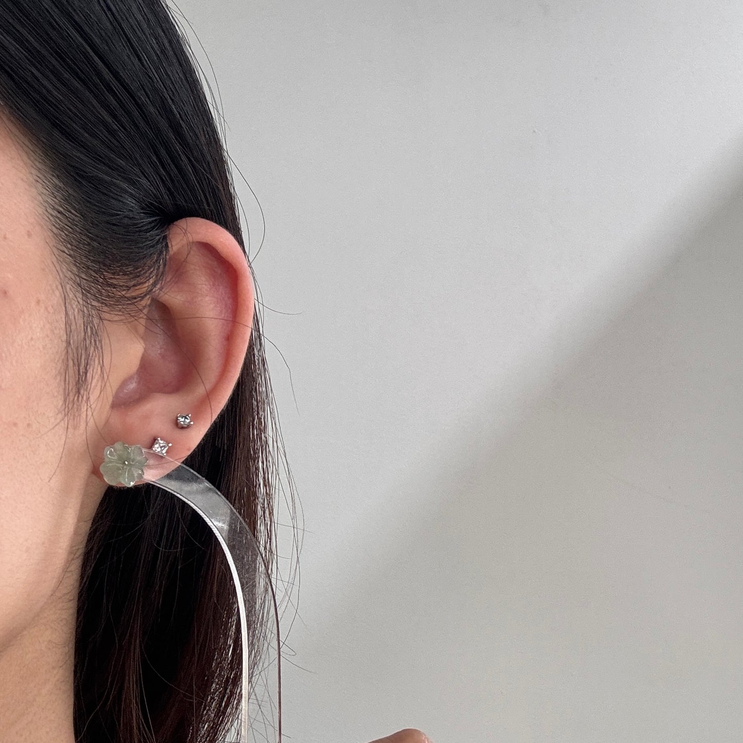 Bloom VI Jadeite Earstuds
