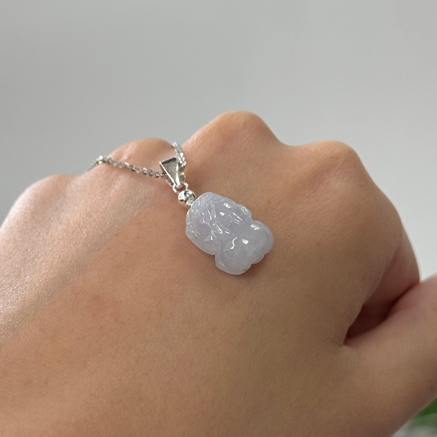 Pixiu Jadeite Necklace | Lavender 01