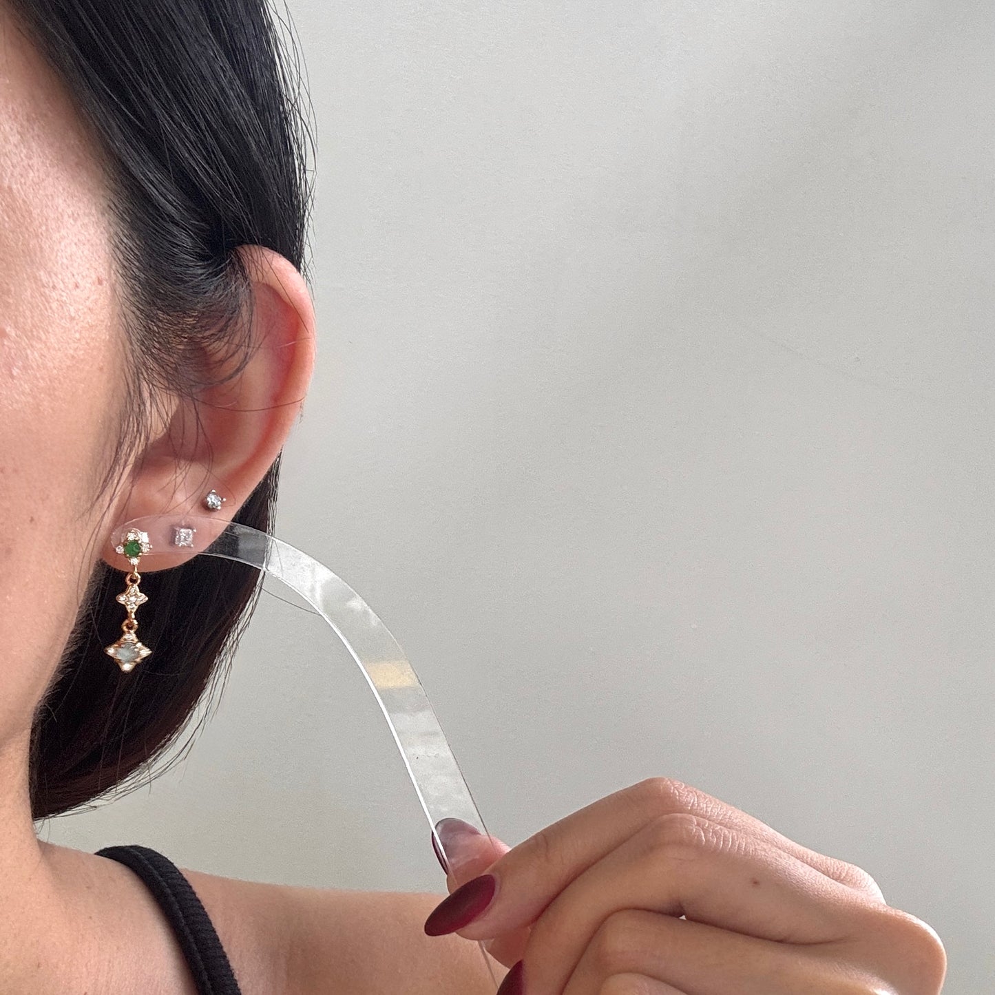 Oria Jadeite Drop Earstuds