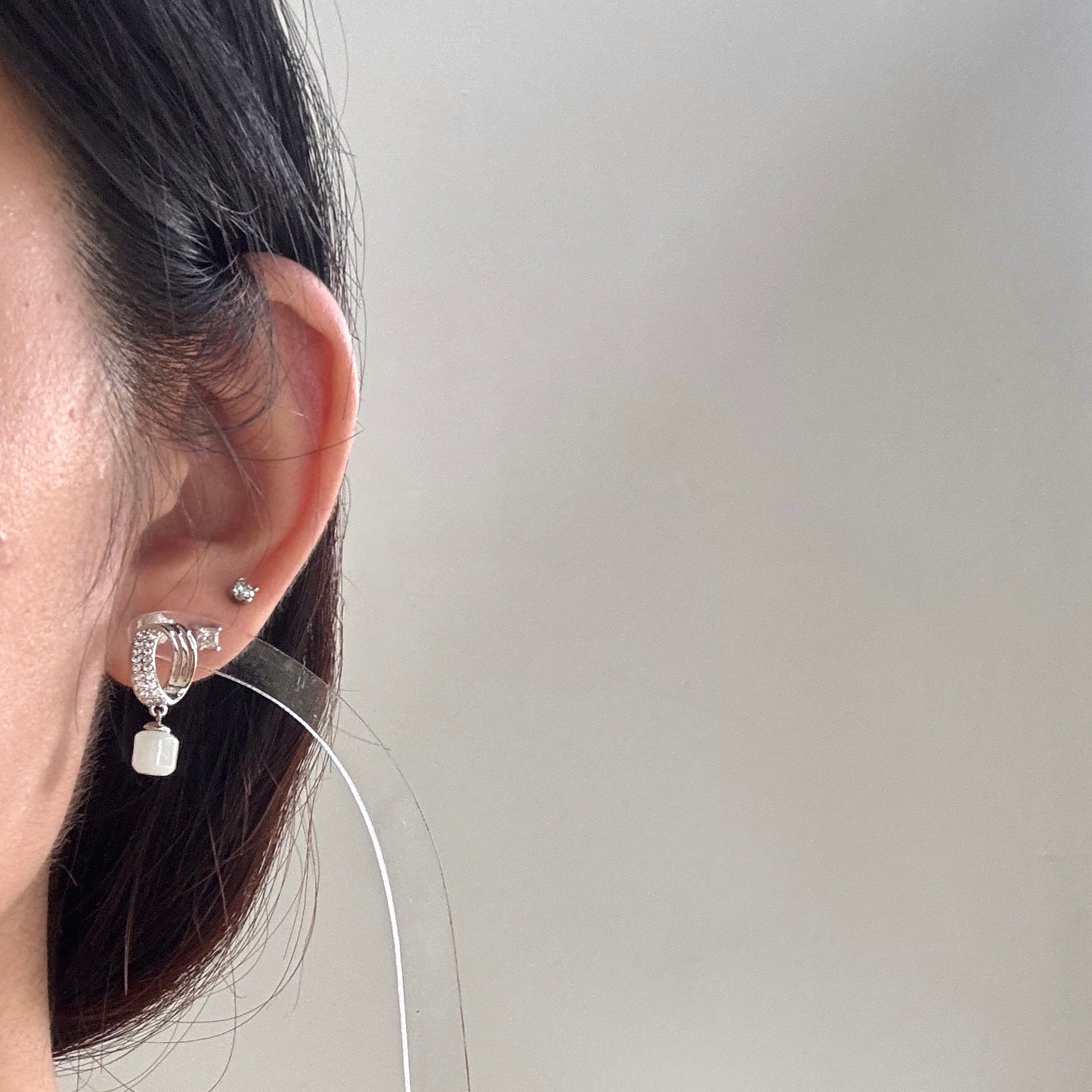 Helix Jadeite Drop Earstuds