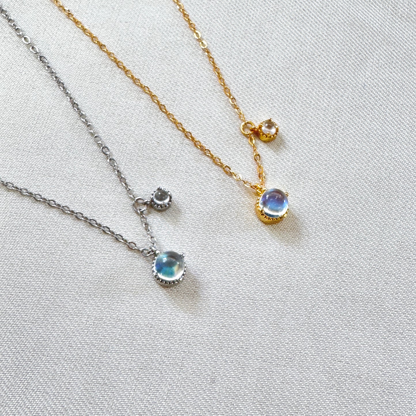 Lunea Moonstone x Jadeite Necklace
