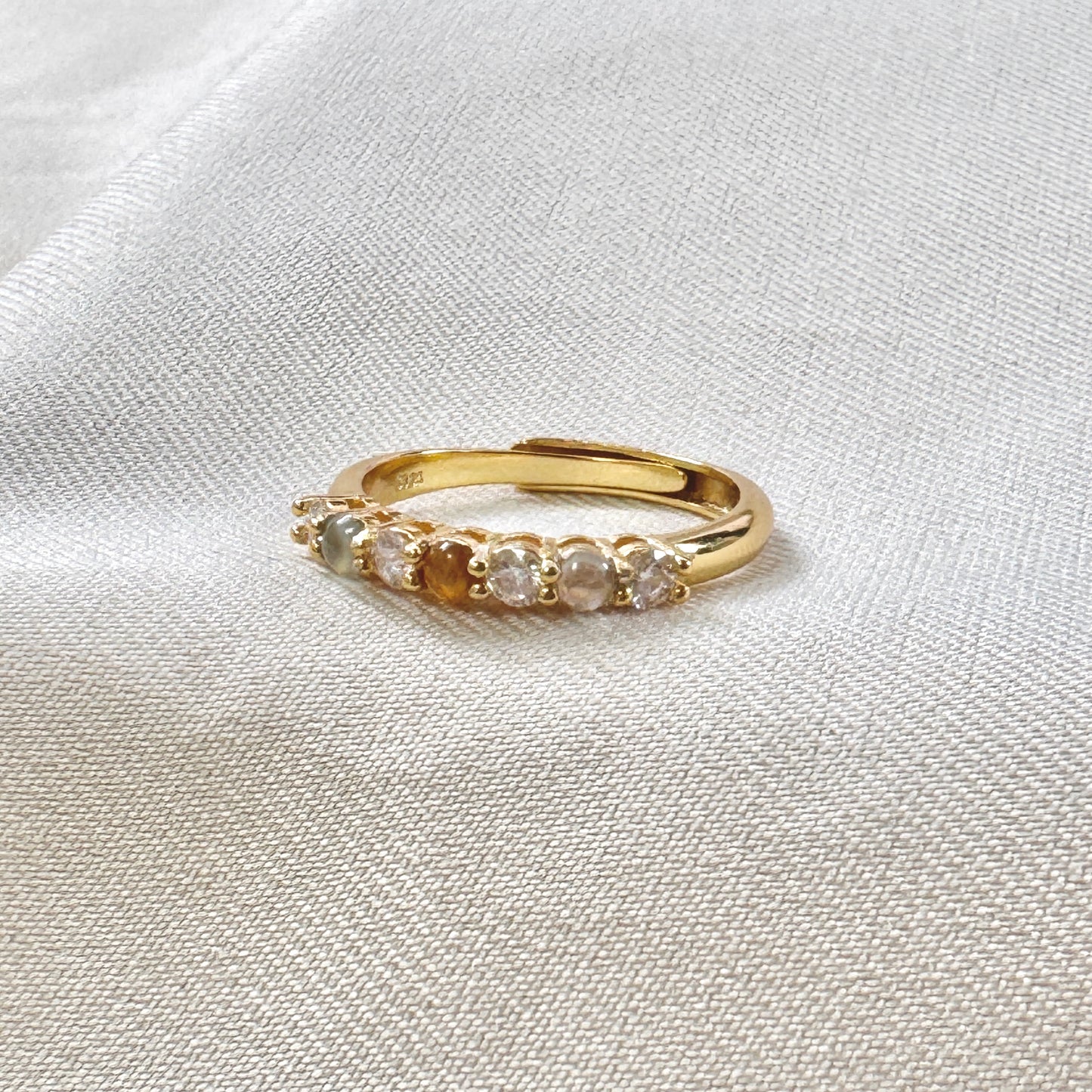 Lucine Moissanite x Jadeite Ring