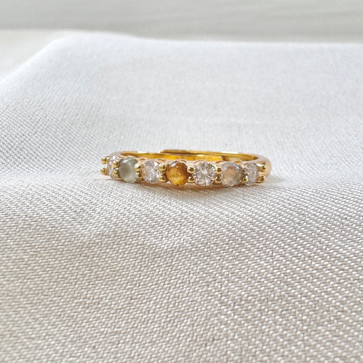 Lucine Moissanite x Jadeite Ring