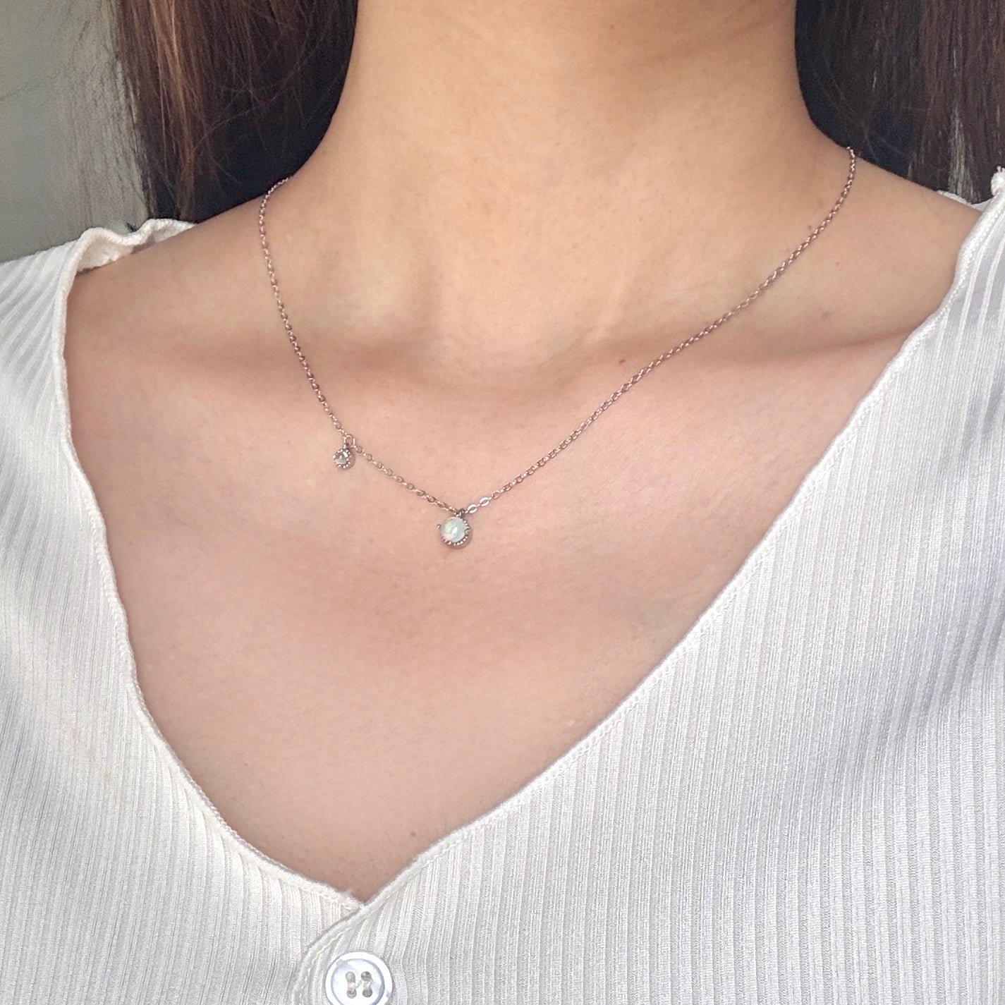 Aeris Opal x Jadeite Necklace