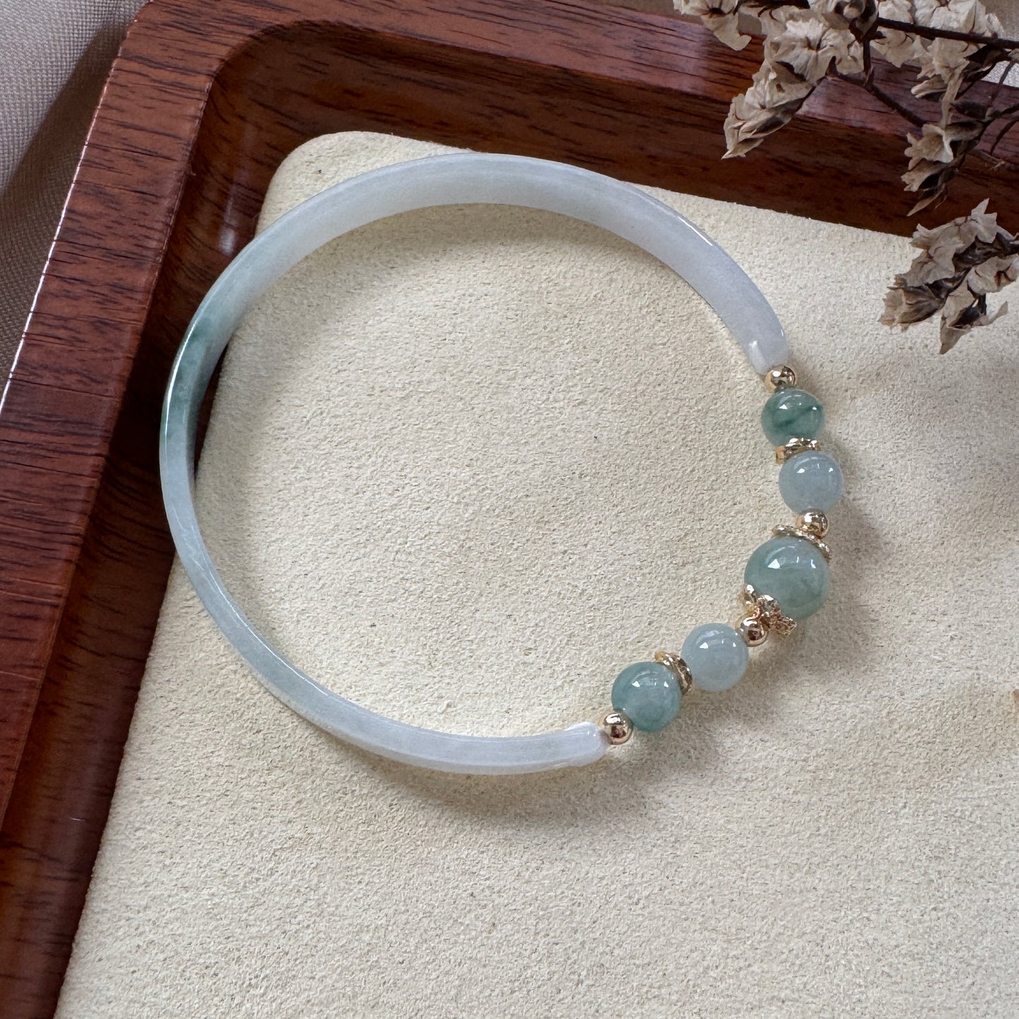 Ivara Jadeite Half-Bangle Bracelet