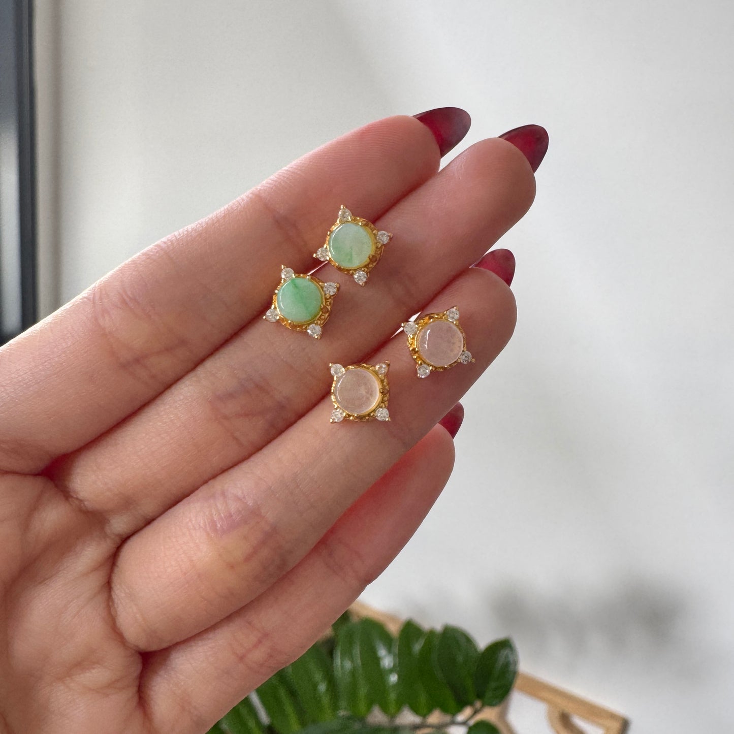 Lucine Jadeite Earstuds