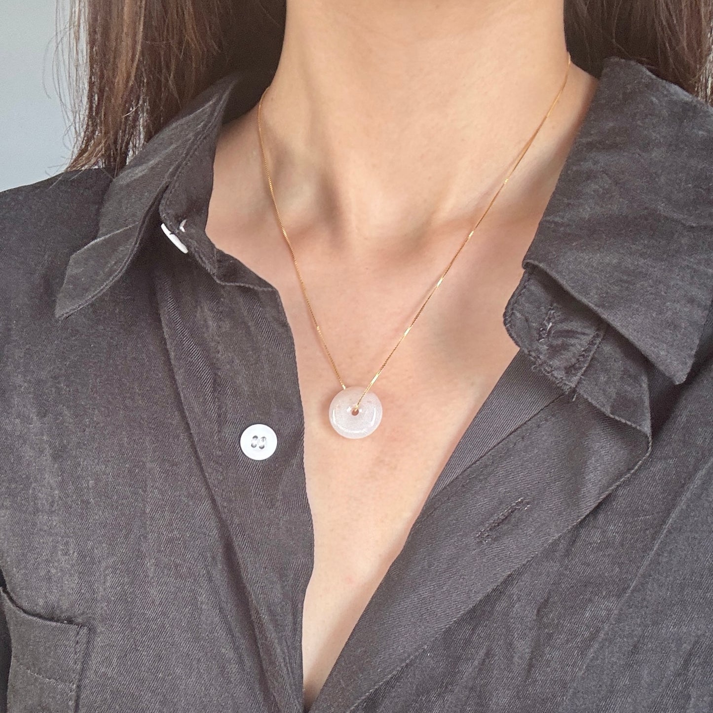 Orea Jadeite Doughnut Necklace