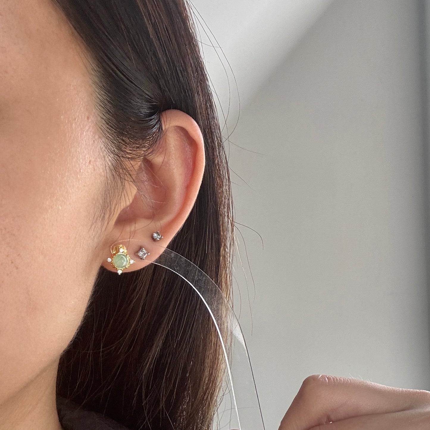 Lucine Jadeite Earstuds