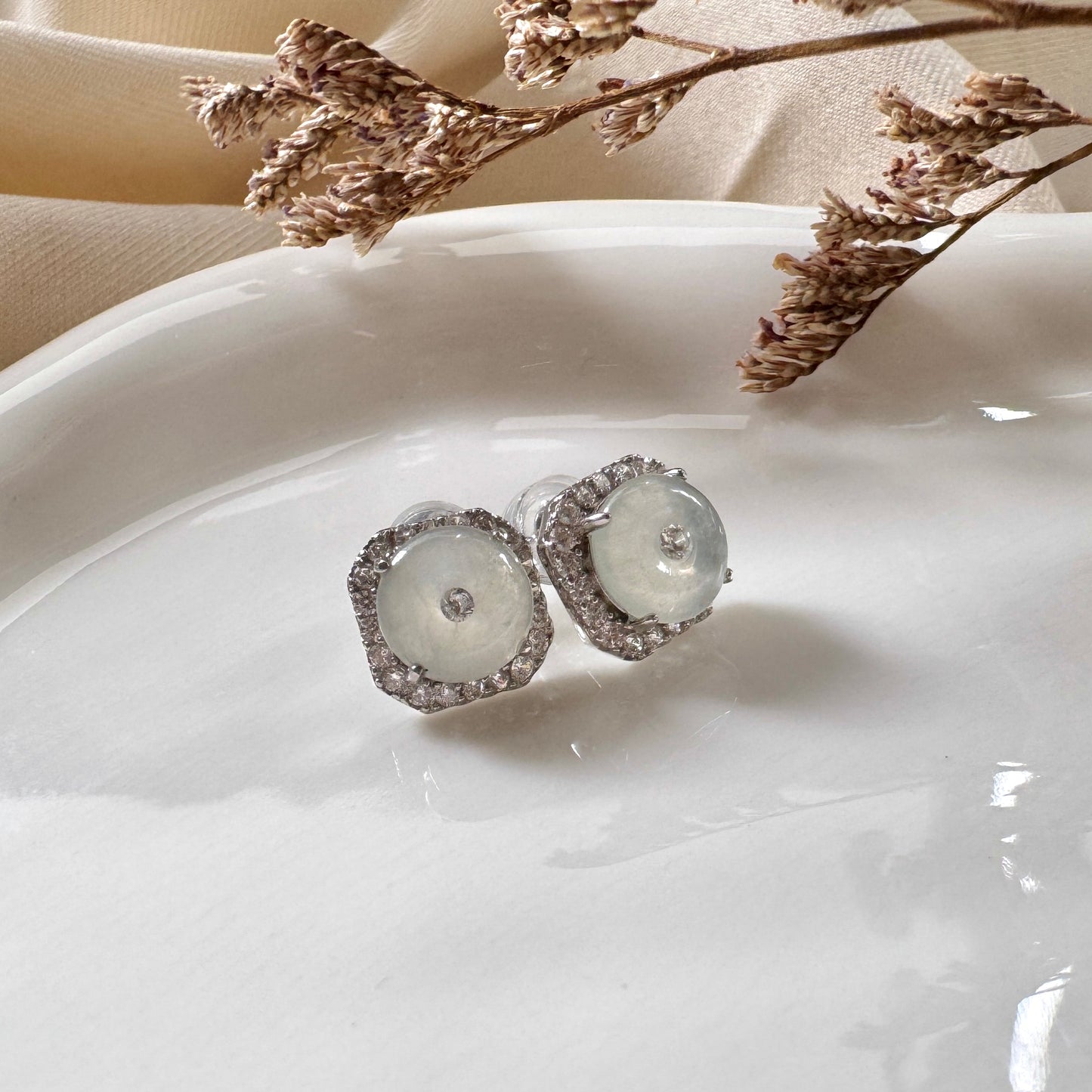 Aiven Jadeite Earstuds