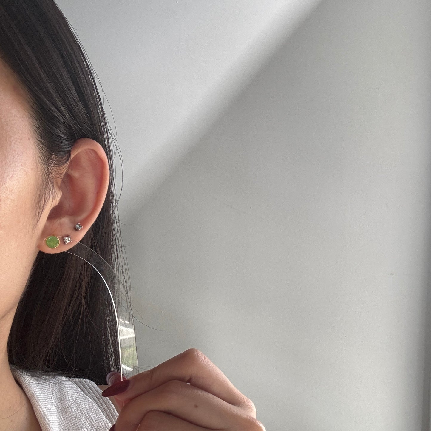 Caelis Jadeite Earstuds