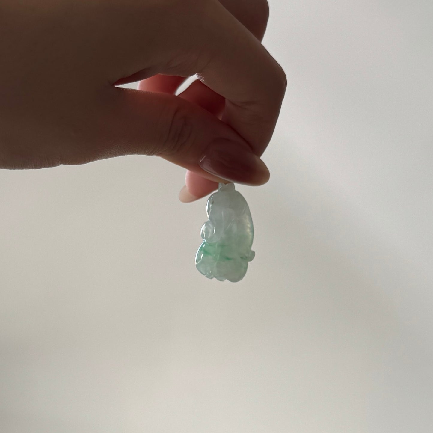 18k Gold Cabbage Jadeite Pendant